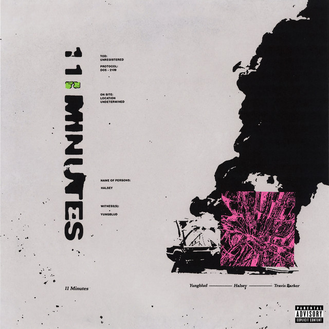 '11 Minutes (with Halsey feat. Travis Barker)' cover art