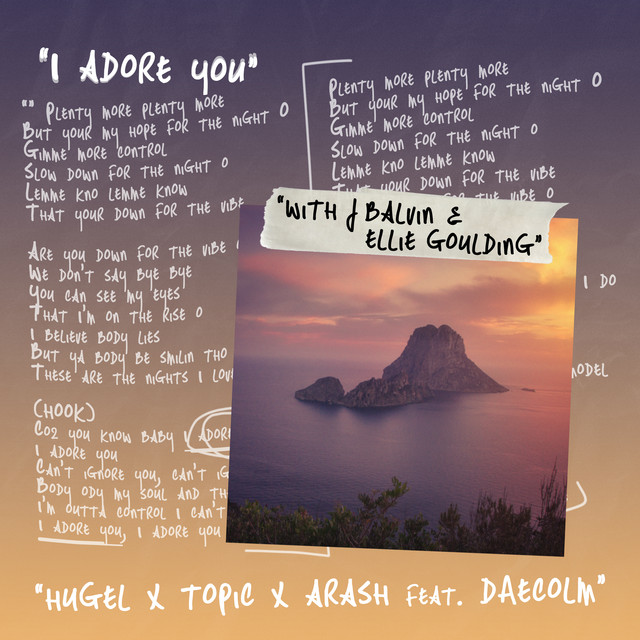 'I Adore You (with J Balvin & Ellie Goulding)' cover art