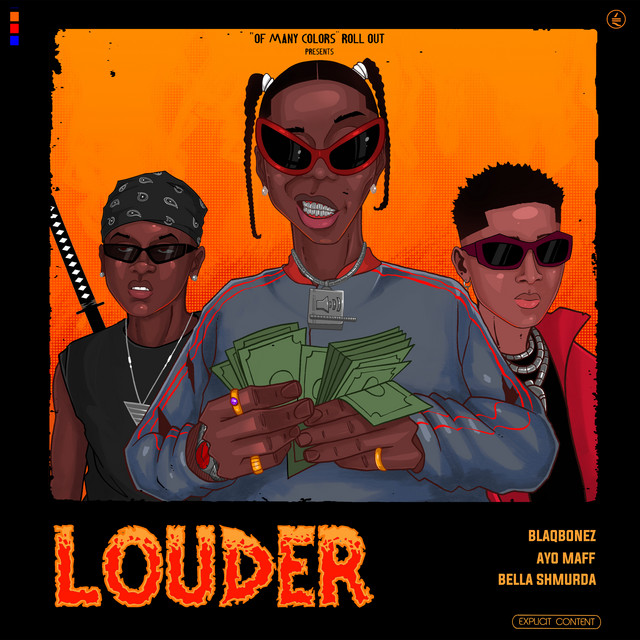 'Louder (feat. Ayo Maff & Bella Shmurda)' cover art