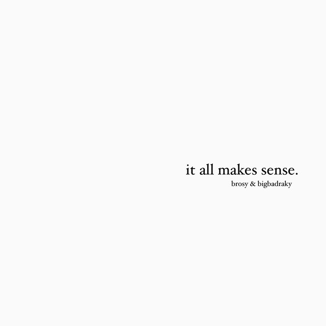 'it all makes sense.' cover art