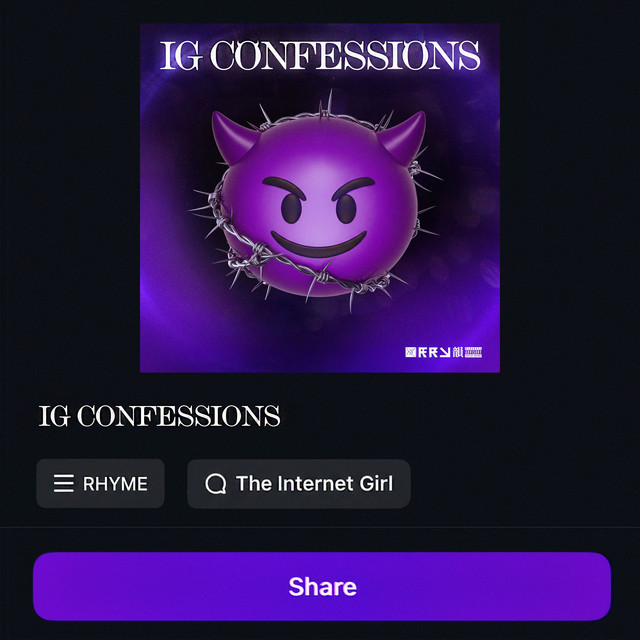 'IG CONFESSIONS' cover art