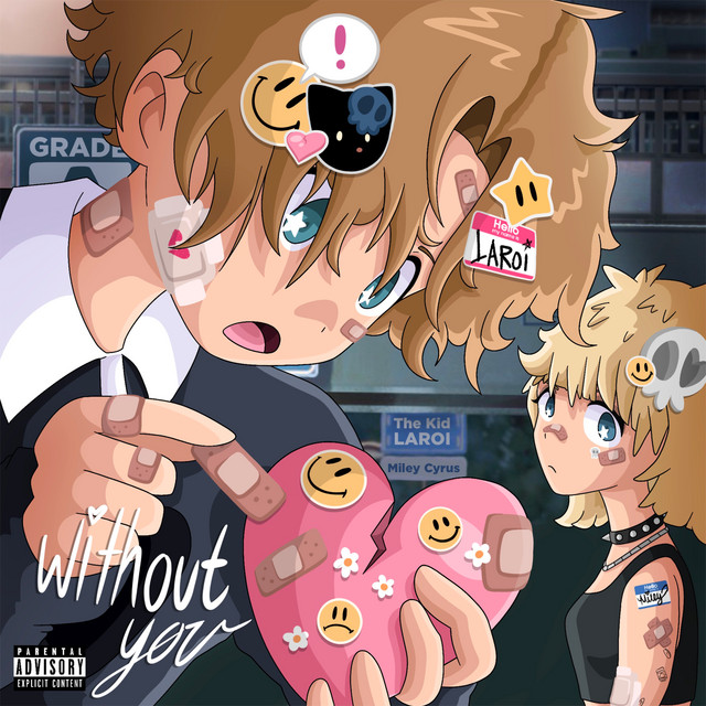 'WITHOUT YOU (with Miley Cyrus)' cover art