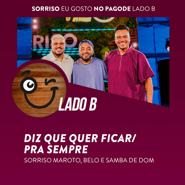 'Diz Que Quer Ficar / Pra Sempre (Ao Vivo)' cover art