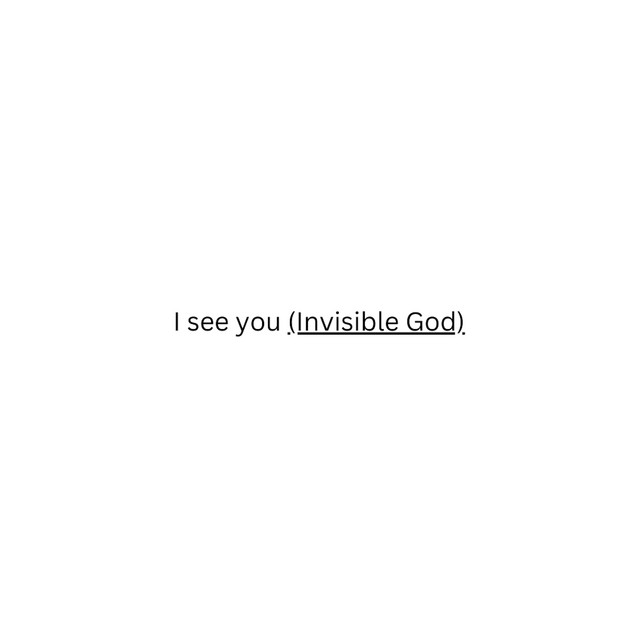 'I See You (Invisible God)' cover art