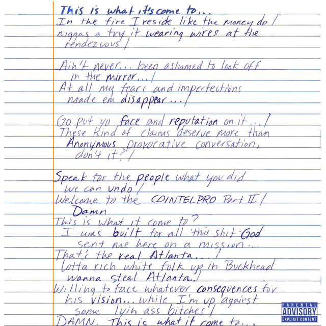 'What It Come To' cover art