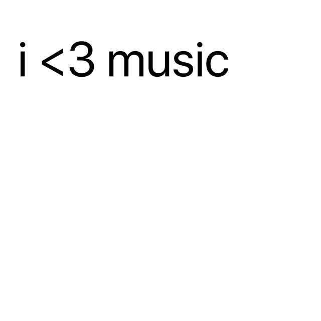'I <3 MUSIC' cover art