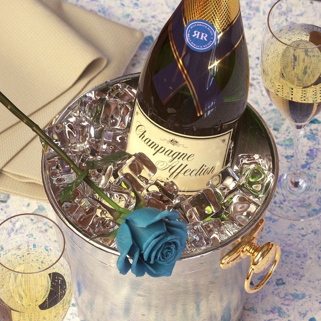 'Champagne Affection (Ryan Riback Remix)' cover art
