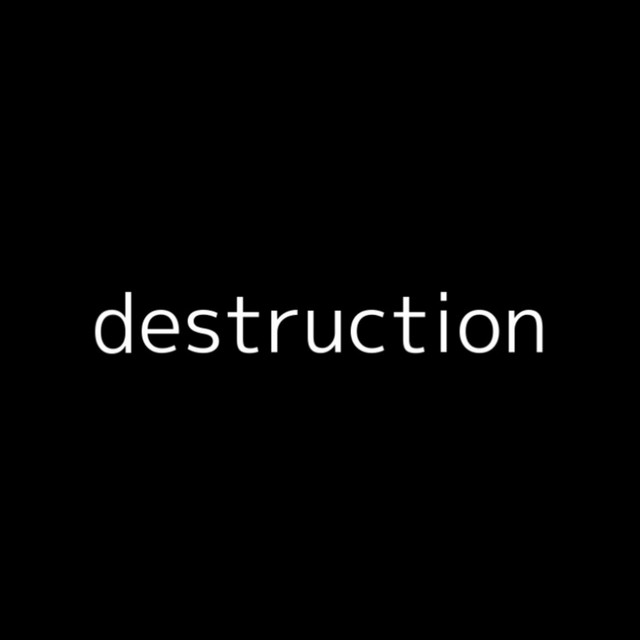 'destruction' cover art