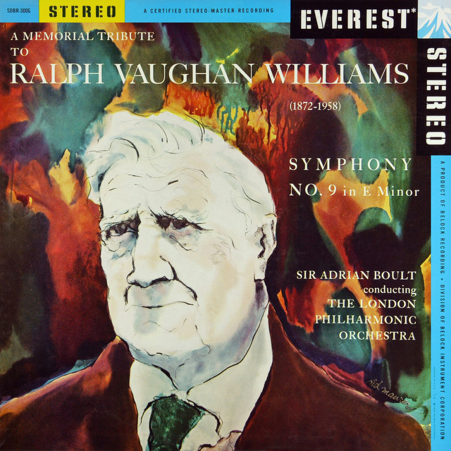 'A Memorial Tribute to Ralph Vaughan Williams: Symphony No. 9 (Transferred from the Original Everest Records Master Tapes)' cover art